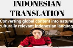 Indonesian Translation - Proofreading - Transcription