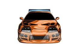 Desain Illustrasi atau Vector Otomotif Mobil Detail