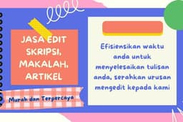 Jasa Edit Skripsi, makalah, dan artikel (Terpercaya)