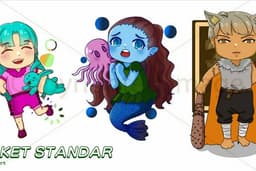 Gambar Chibi fanart anime, original character keren lucu dsb