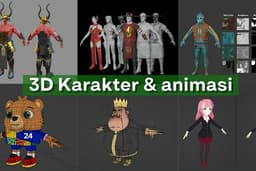 Animasi karakter untuk game assets