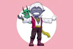 Desain Karakter Berwarna dengan Gaya Anime Chibi atau Kartun.