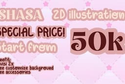 Illustrasi 2D based on self portrait/desain karakter (sesuai kebutuhan) murah