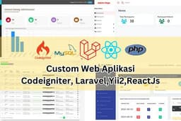 Jasa Pembuatan Aplikasi Berbasis Web menggunakan Codeigniter, Laravel, Vuejs, Reactjs