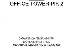 Laporan Perhitungan dan Spektek Mekanikal Elektrikal Plumbing / MEP