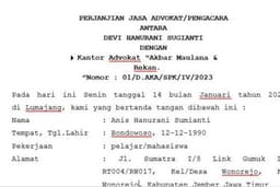 Mou, Perjanjian Kontrak