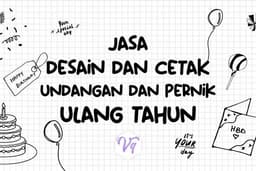 Jasa Pembuatan Undangan dan Pernak-Pernik Ulang Tahun Anak