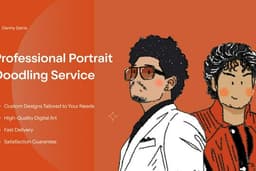 Jasa Gambar (Ilustrasi) Portrait Doodling professional Sesuai Kebutuhan