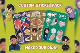 Personal custom sticker pack, custom sticker gift