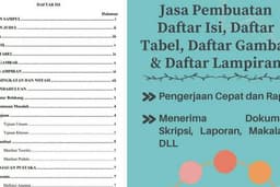 Jasa Pembuatan Daftar Isi/Daftar Gambar/Daftar Tabel/Daftar Lampiran