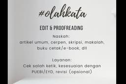 Jasa Proofreading dan Edit/Sunting Naskah (Bahasa Indonesia)