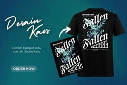 Custom Typography atau Ilustrasi Desain Kaos