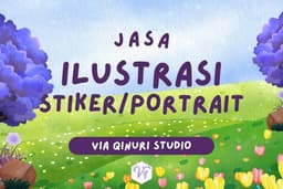 Jasa Pembuatan Desain Stiker/Ilustrasi Portrait Diri dari Foto ke Ilustrasi