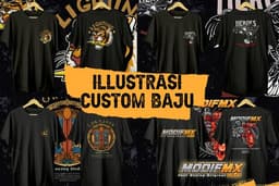 DESAIN KAOS / T-SHIRT CUSTOM KARAKTER ILLUSTRASI