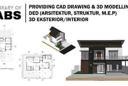 JASA DESAIN RUMAH CAD 2D & 3D (LIBRARY OF ABS)