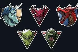 Desain Logo/Icon/Token Gaya E-Sport.