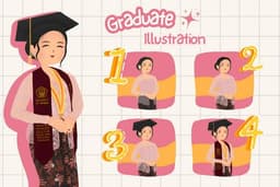 Ilustrasi Karakter Lucu (Untuk Kado Pernikahan, Wisuda, Ulang Tahun dll)