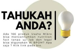 Pembuatan Informasi Nilai Gizi Makanan atau Minuman (Nutrition Fact BPOM and FDA)