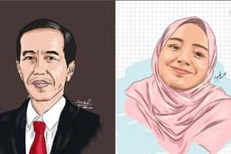 Gambar Ilustrasi (Potrait, Vektor) Hadiah
