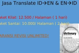 (1 Hari Jadi) Your Trusted Profesional Translator --> EN-ID & ID&EN