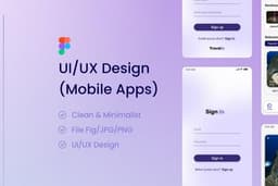 UI/UX Desain Mobile Apps - Clean & Minimalist